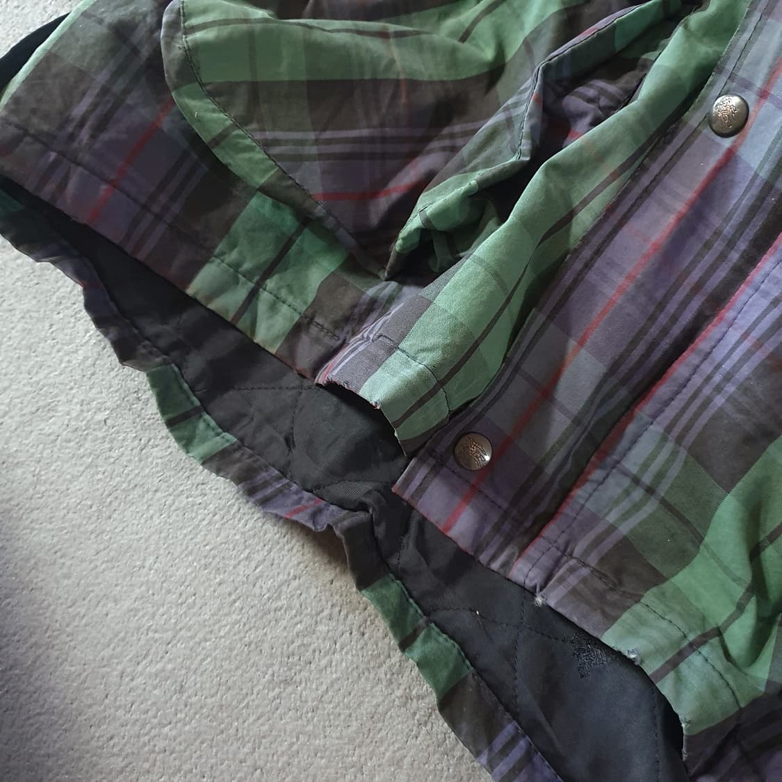 90s 버버리 타탄체크 블랙와치 헌팅 자켓 M 상품이미지6