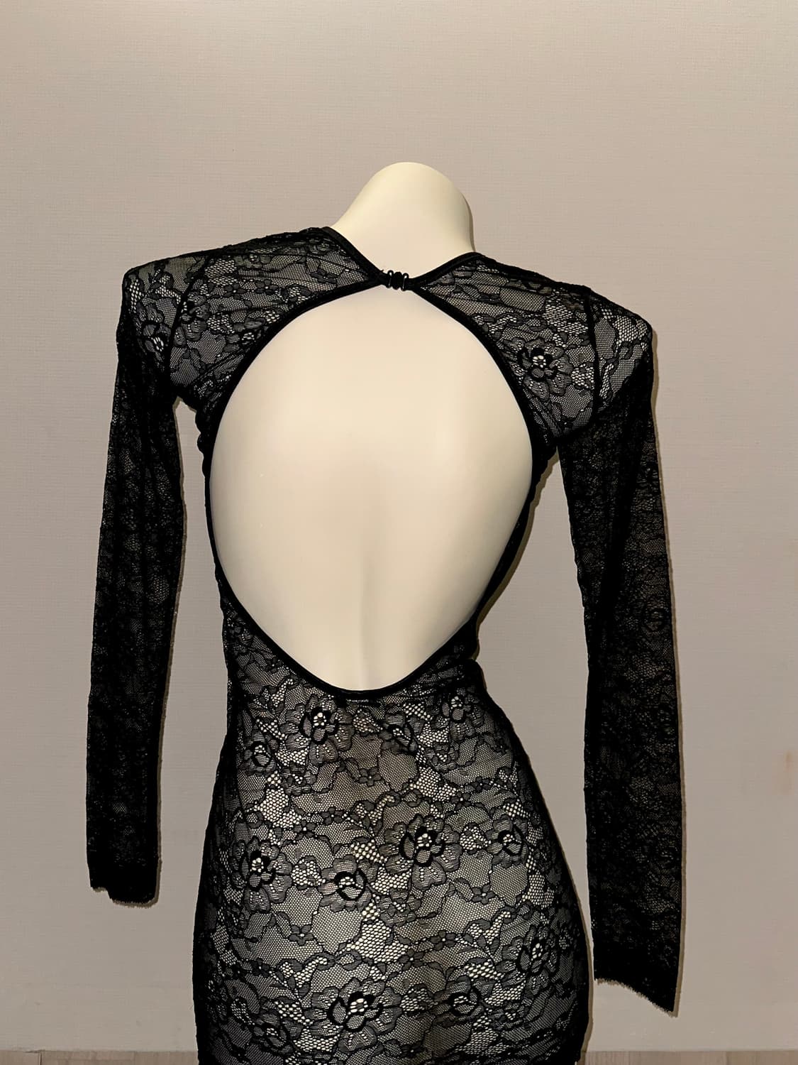 고스 빈티지 레이스 시스루 미니 롱슬리브  원피스 상품이미지1