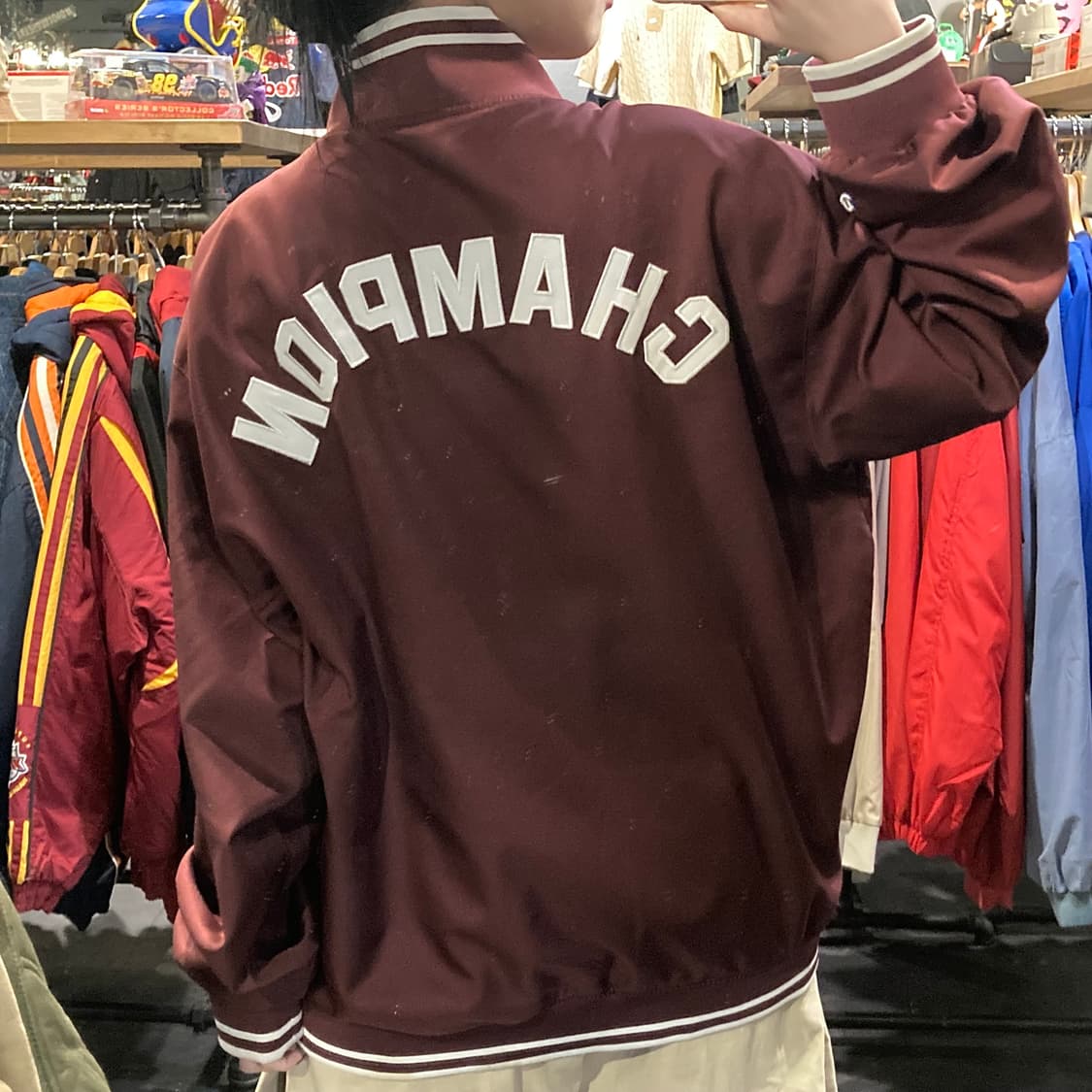 [IM] 챔피온 버건디 오버핏 블루종 자켓 상품이미지5