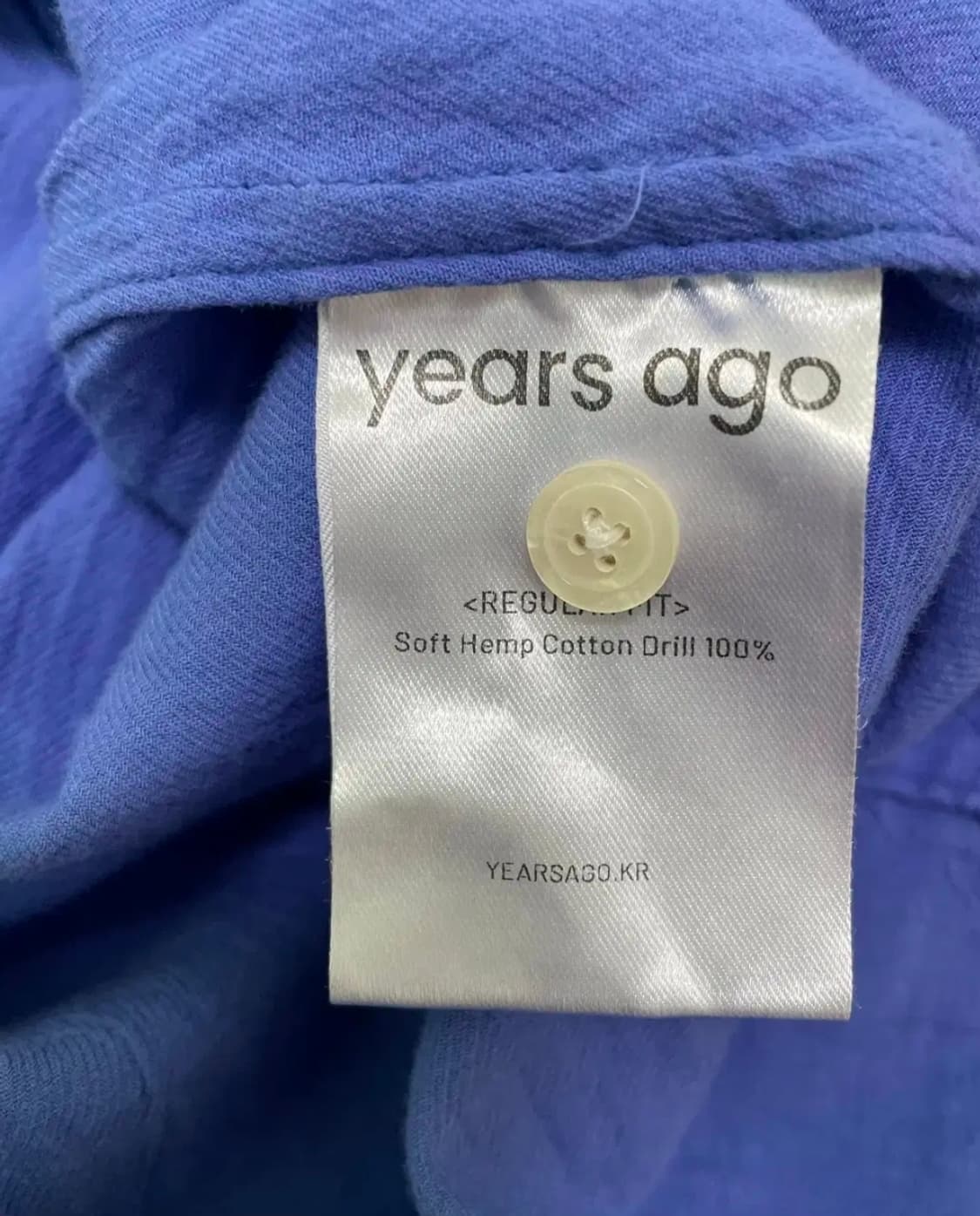 [3,L] 이얼즈어고 헴프 코튼 워시드 포이카 셔츠 블루 상품이미지5