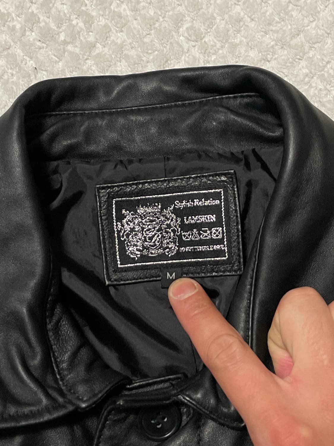 웨스턴 무드 램스킨 양가죽 레더 카 코트 상품이미지5