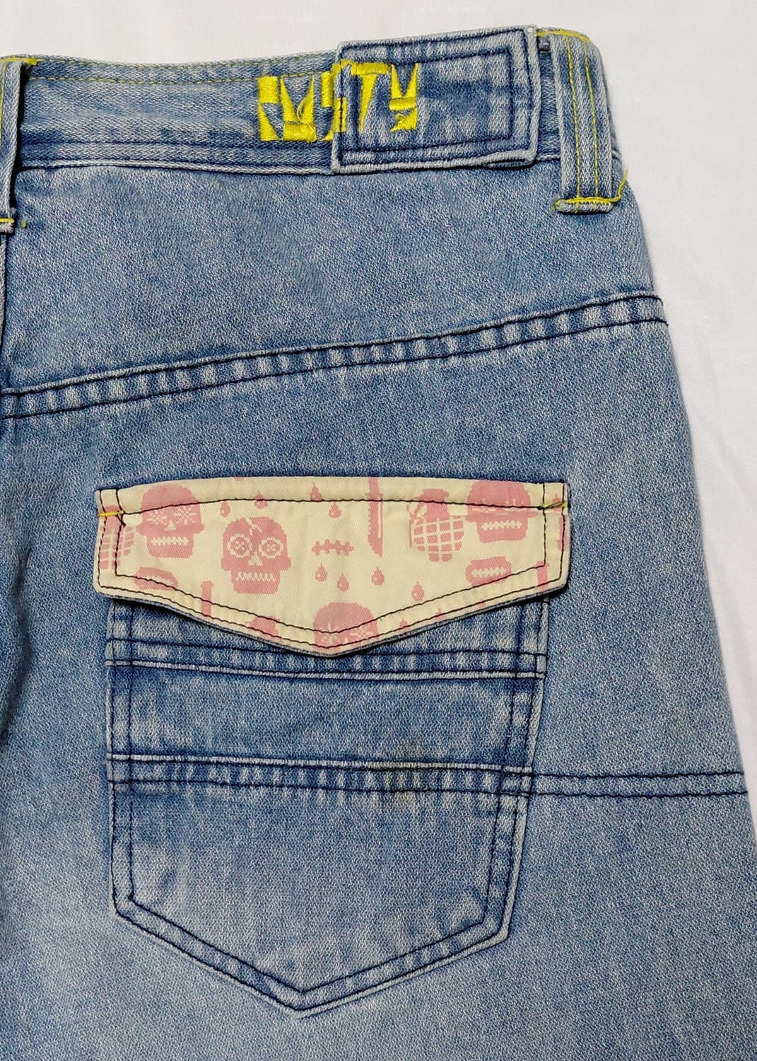 [30] RUSTY 러스티 Y2K 데님 하프 팬츠 (자수/패턴 포인트) 상품이미지9