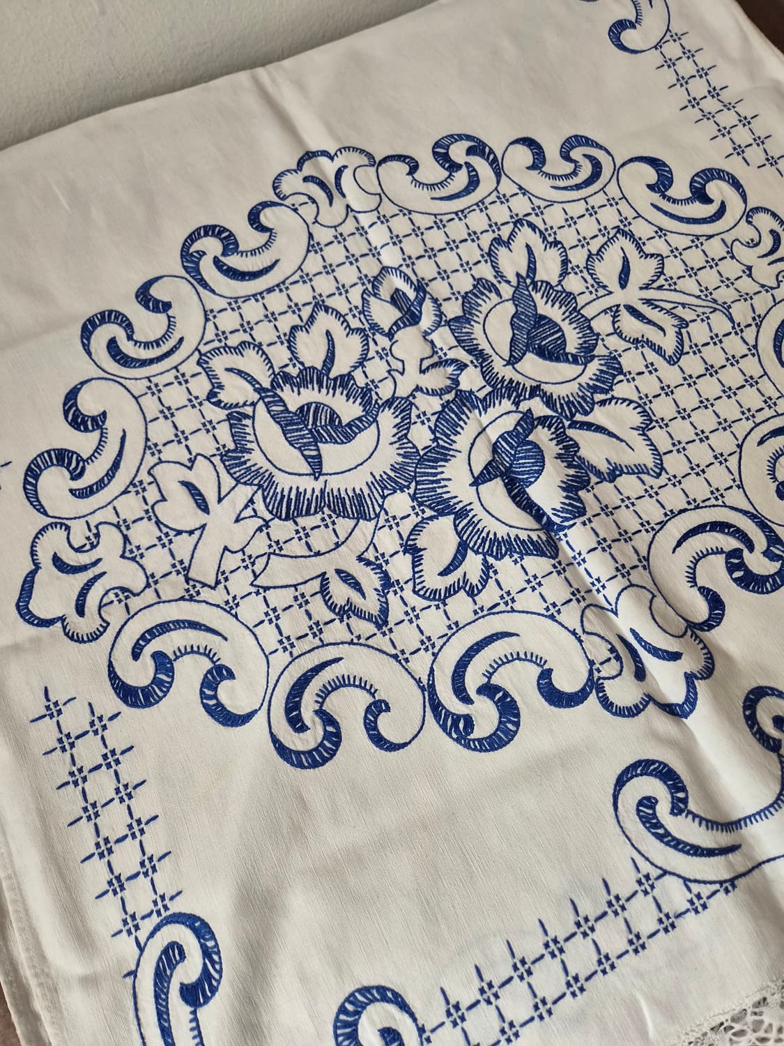 유럽수입 자수 테이블러너 소파커버 상품이미지1