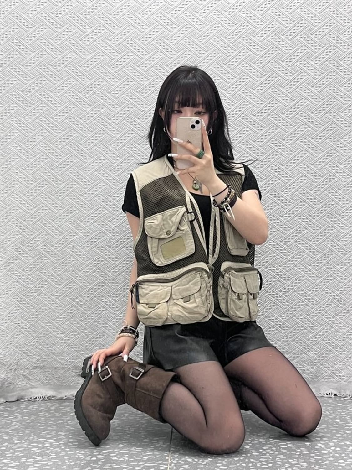 몽벨 유틸리티 밀리터리 사파리 헌팅 워크 조끼 L C10919 상품이미지1