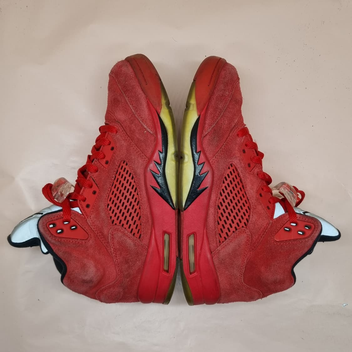 나이키 조던 5 레트로 레드 스웨이드 운동화 260 상품이미지5