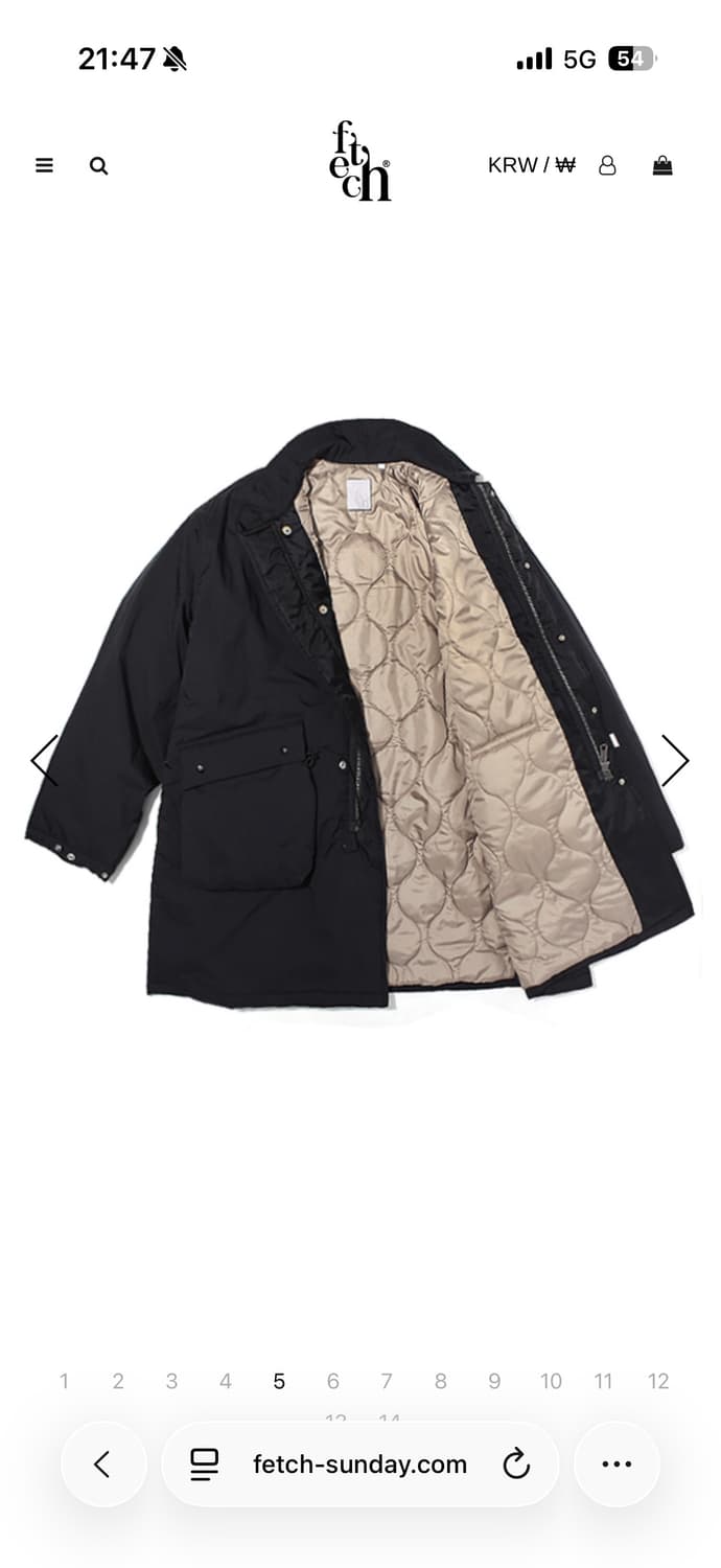 새제품) 페치선데이 프리마로프트 발마칸 코트 블랙 XL 상품이미지3