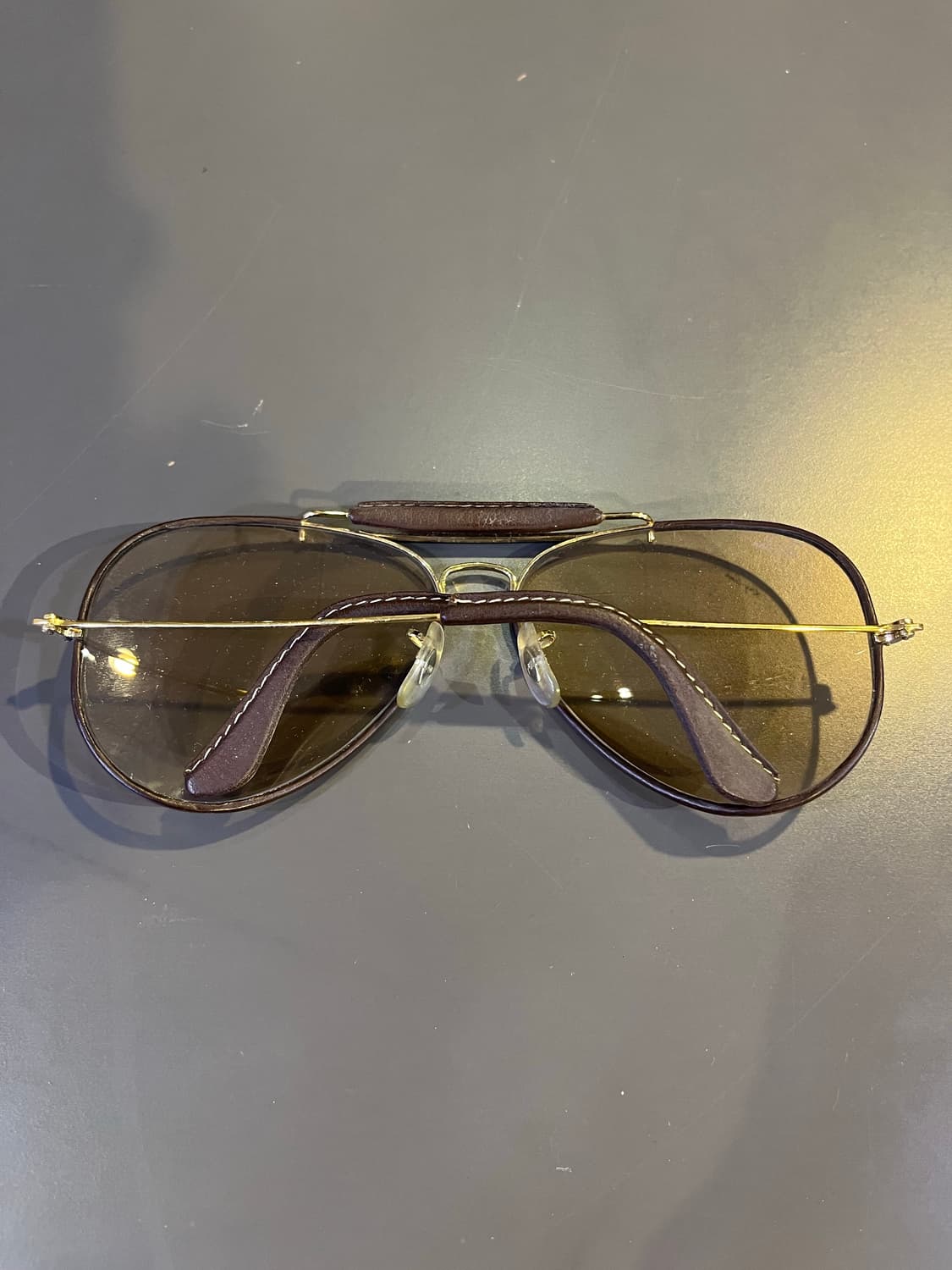 80–90년대 레이밴 바슈롬 레더 아웃도어스맨(미국제) 상품이미지3