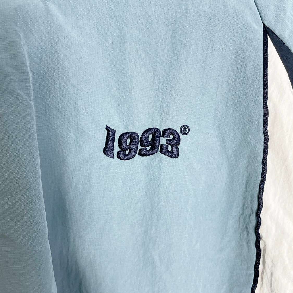 D2 1993스튜디오 빈티지 파이핑 윈드브레이커 블루 프리사이즈 상품이미지4