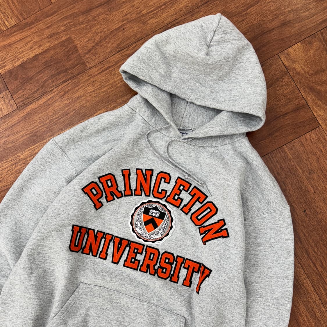 L 챔피온 프린스턴 UNIV 빅로고 그레이 후드 티셔츠  상품이미지2