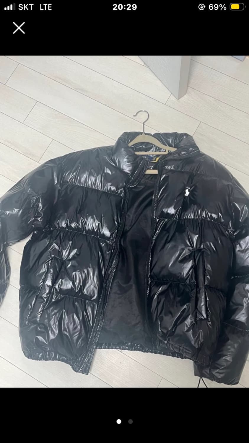 실물깡패 SS급 폴로 랄프로렌 블랙 유광패딩(투웨이) 상품이미지1