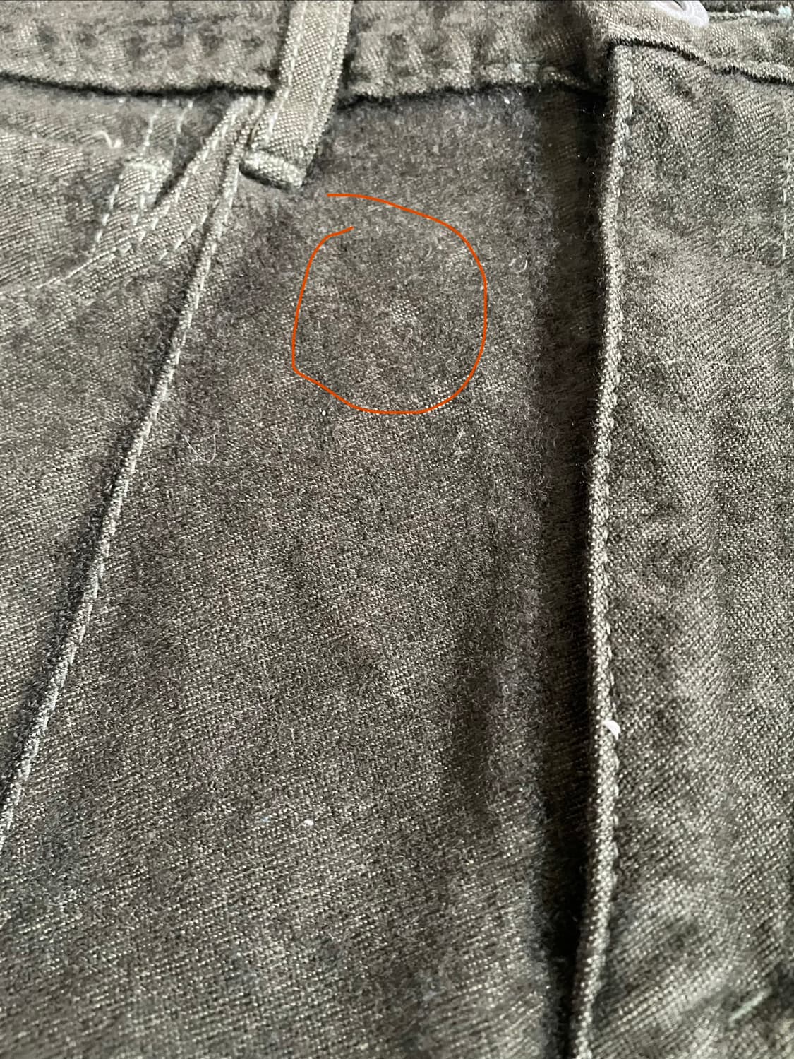     Junya Watanabe 카키 울블렌드 크롭 팬츠 상품이미지7