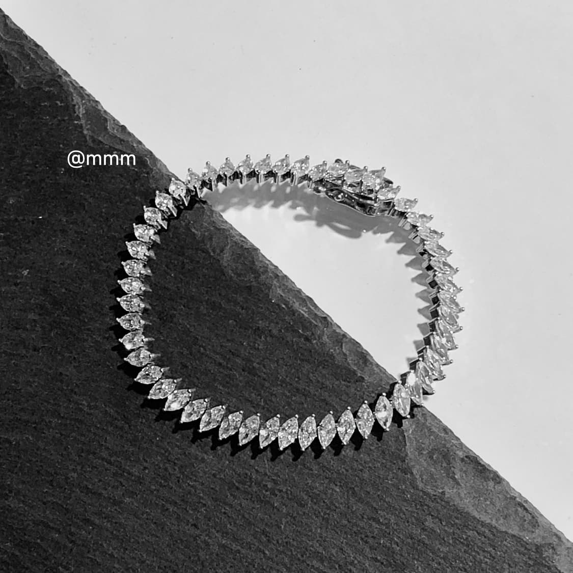 (Unisex) 영롱 바케트 테니스 팔찌 상품이미지1