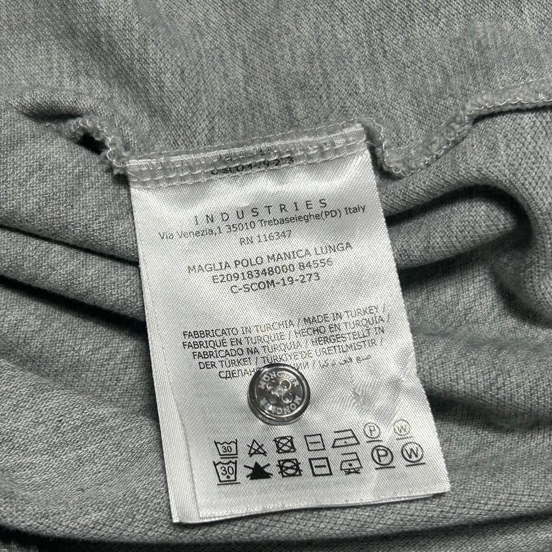 XL 몽클레어 그레이 카라 반팔티 상품이미지6