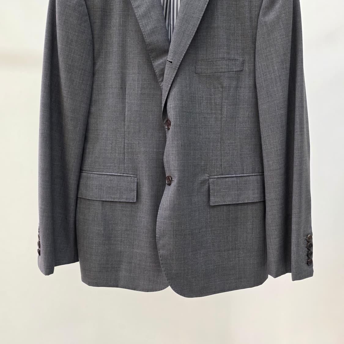 [S+급/4] 톰브라운 울 트윌 클래식 수트 정장 그레이 상품이미지3