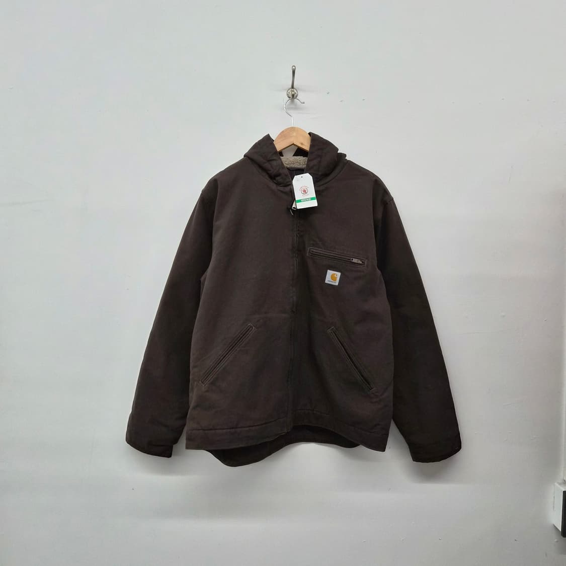 칼하트 워시드 덕 셰르파 안감 자켓 브라운 남성 L 상품이미지1