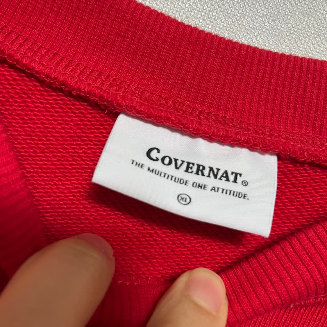 커버낫 레드 맨투맨 xl 상품이미지2