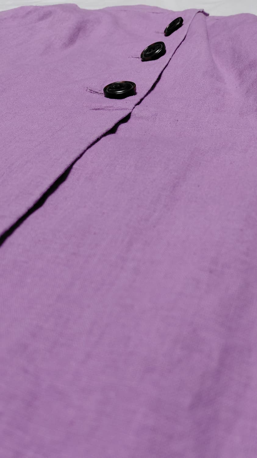 [Ray BEAMS] 린넨 혼방 버튼 랩 스커트 (라벤더/사이즈 0) 상품이미지8