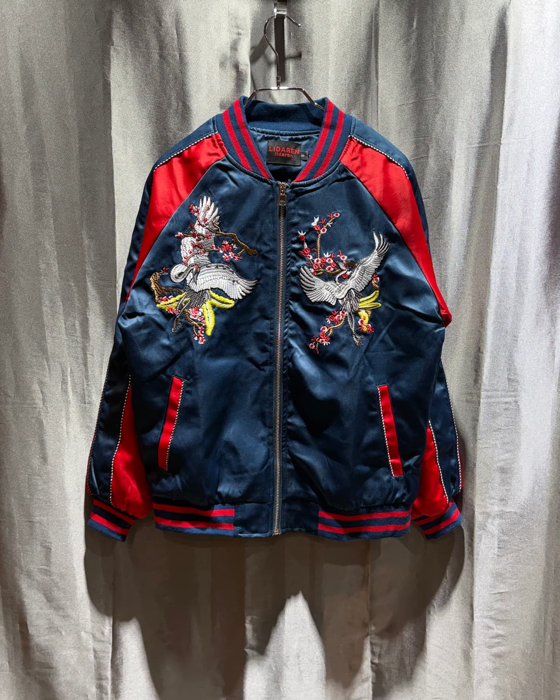 S 패치로고 레드 배색 블루 스카잔 상품이미지3