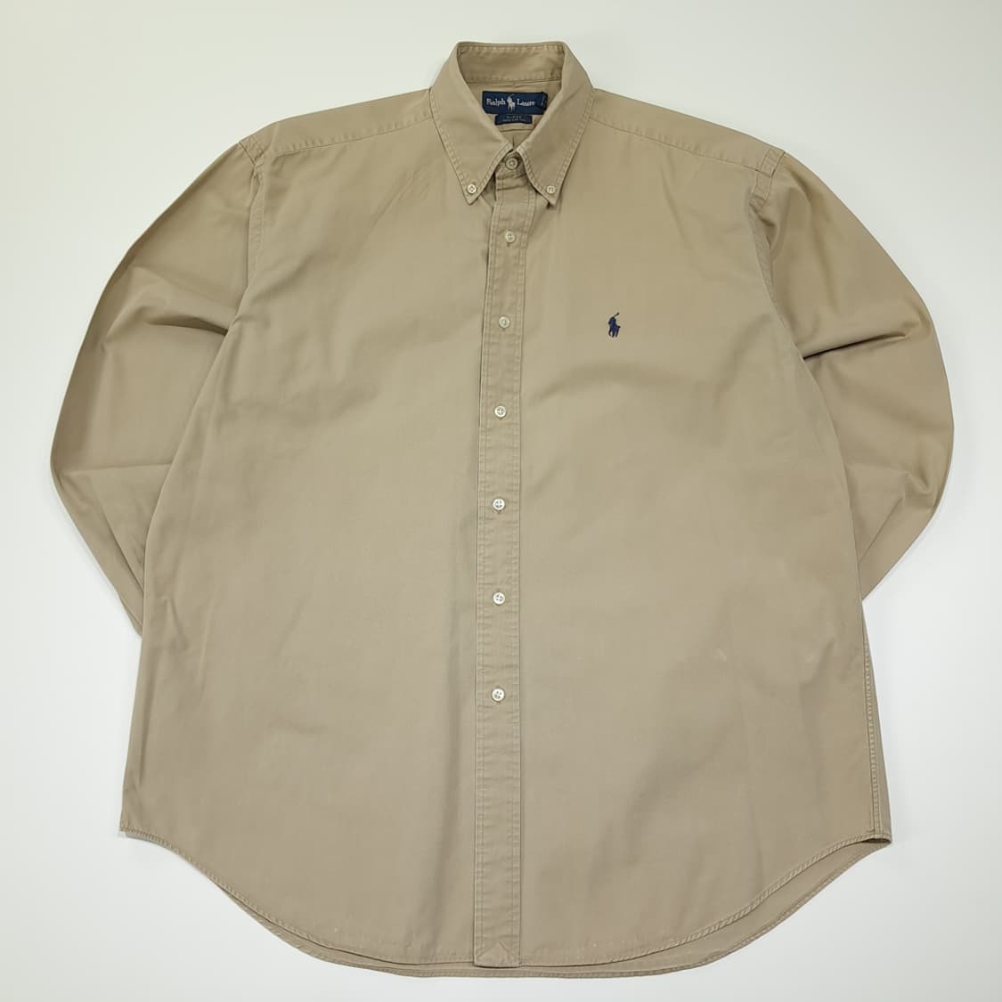 CL245 L 폴로 90s 블레이크 면 베이지 셔츠 남방 상품이미지1