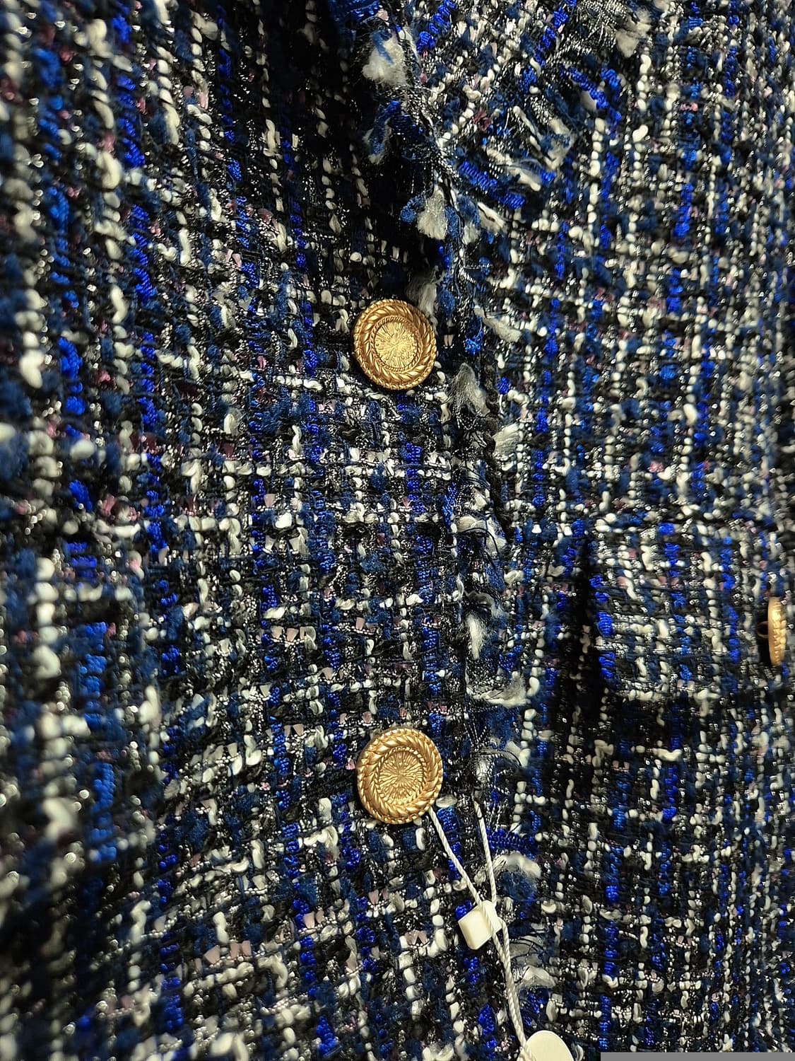 마리끌레르 트위드 자켓. 블루 상품이미지4