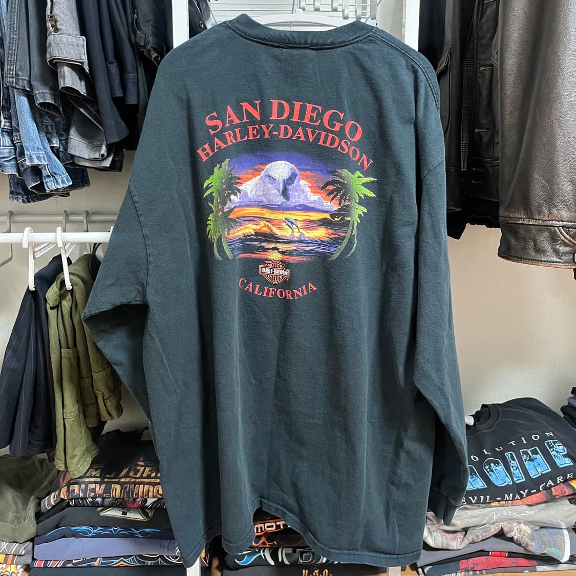 Harley Davidson Blue Flame Long Sleeve 상품이미지2