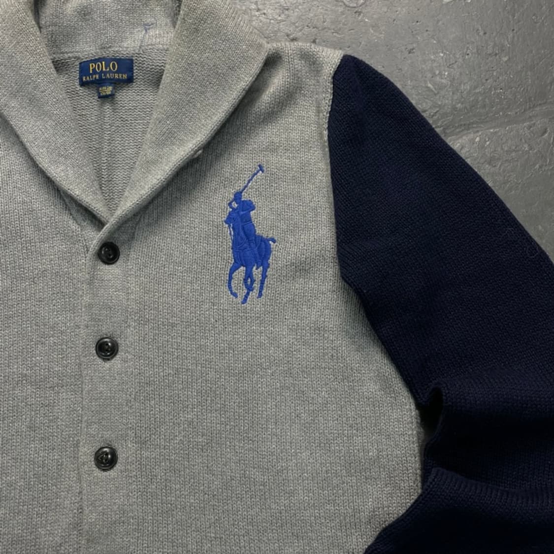 90 폴로 랄프로렌 빅포니 숄카라 가디건 상품이미지2
