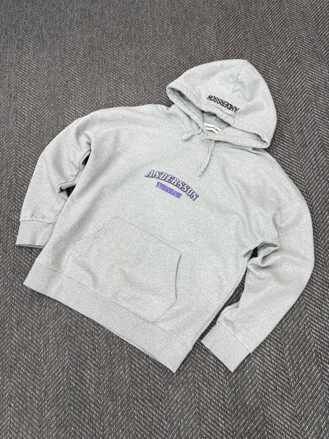 앤더슨벨 후드티 그레이S 상품이미지1