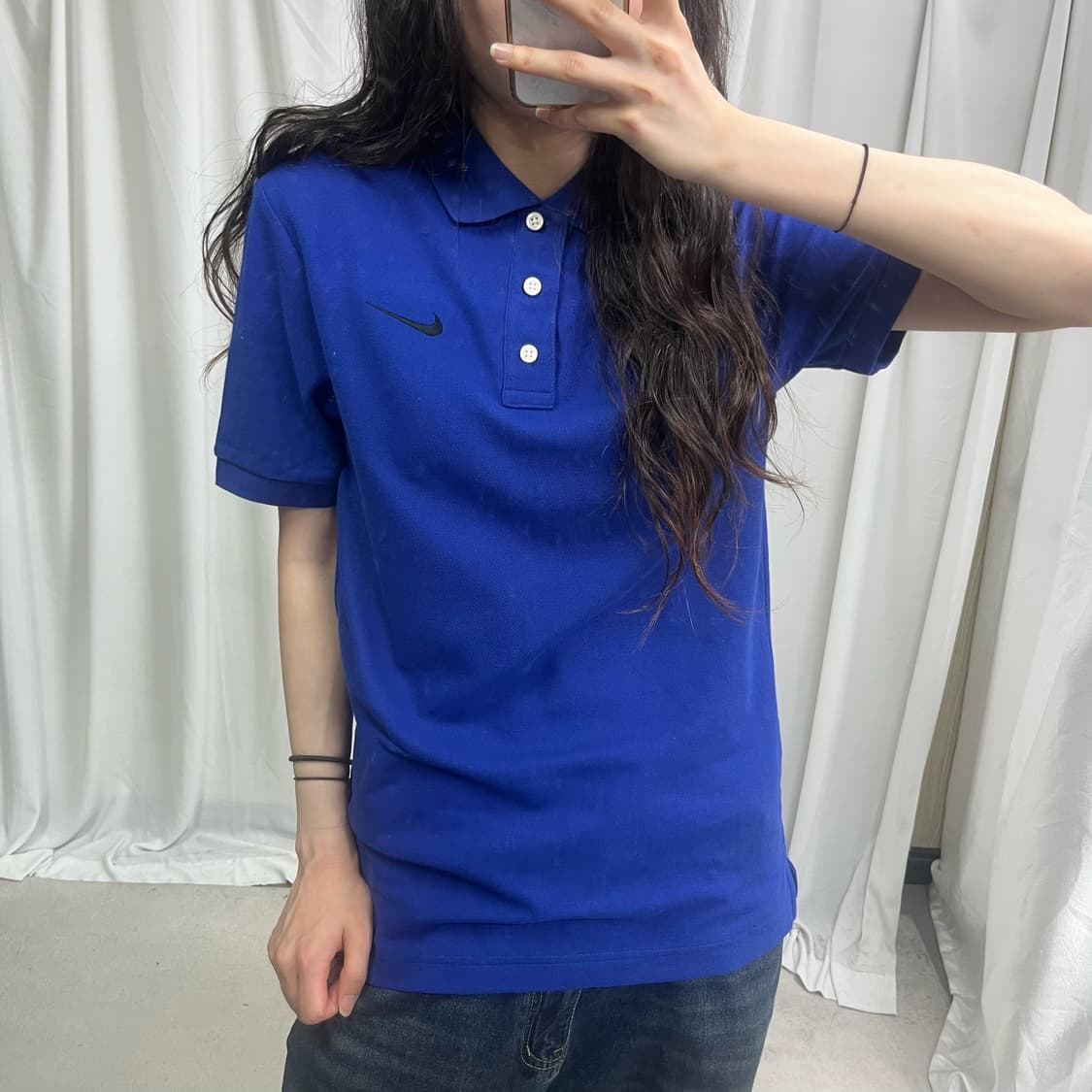 Nike blue collar T-shirts 상품이미지3