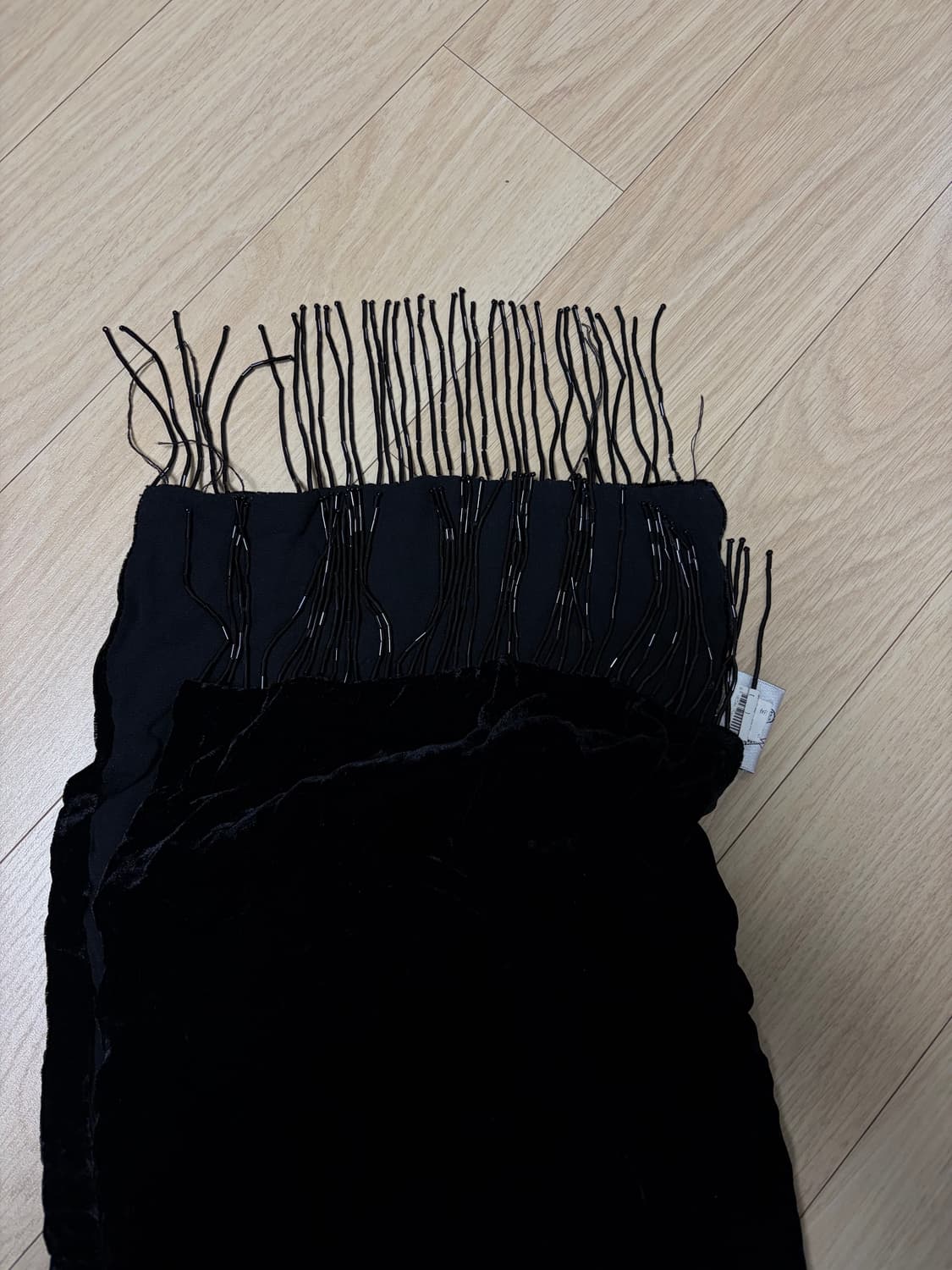 발망 벨벳 비즈테슬 머플러 숄 상품이미지5