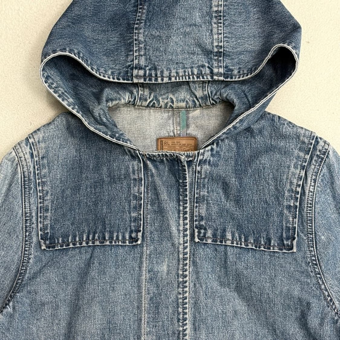 RALPH LAUREN 데님 롱 후드 야상 S 상품이미지5