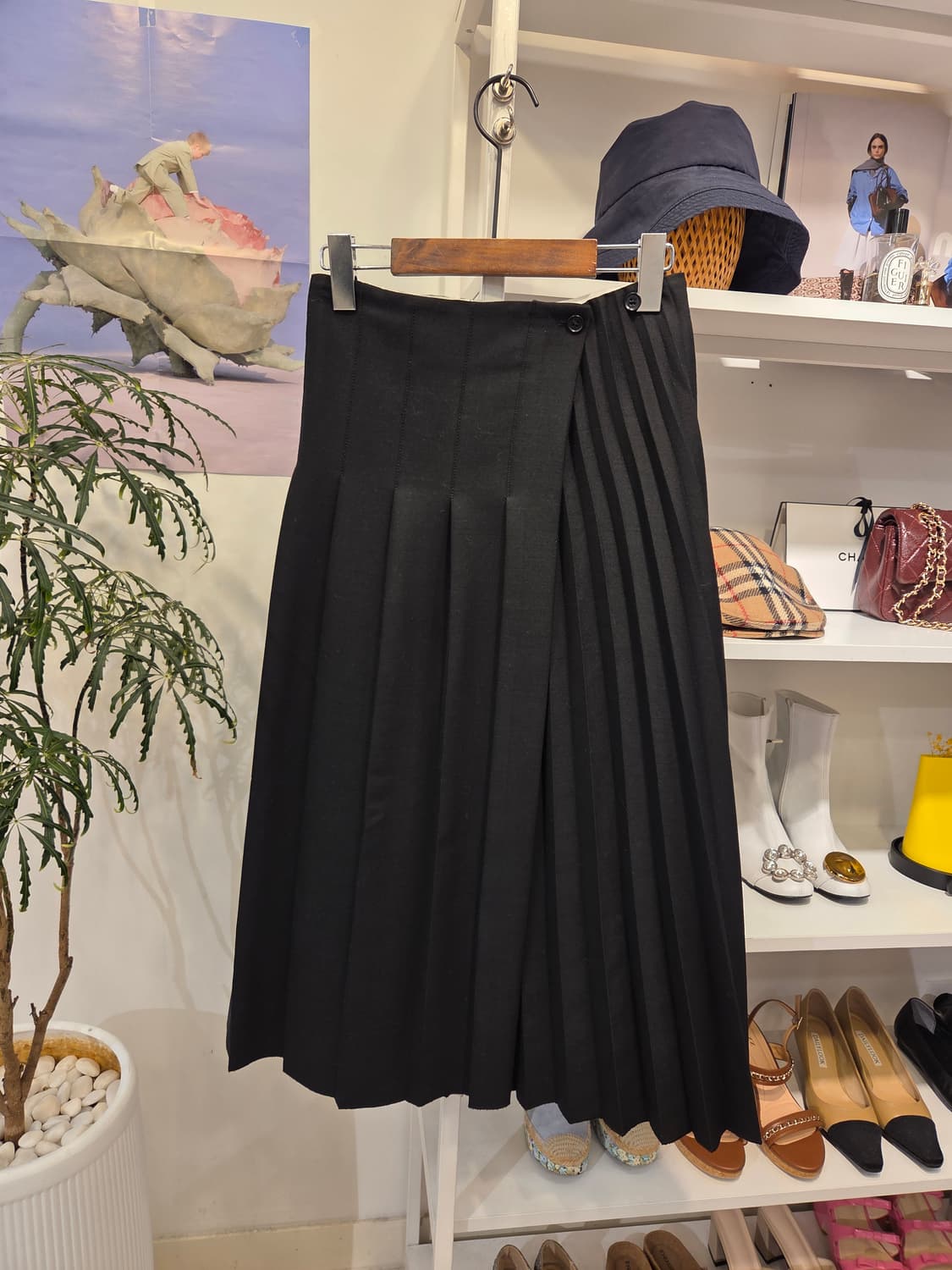 COS 코스 울혼방 플리츠 랩 스커트 상품이미지1