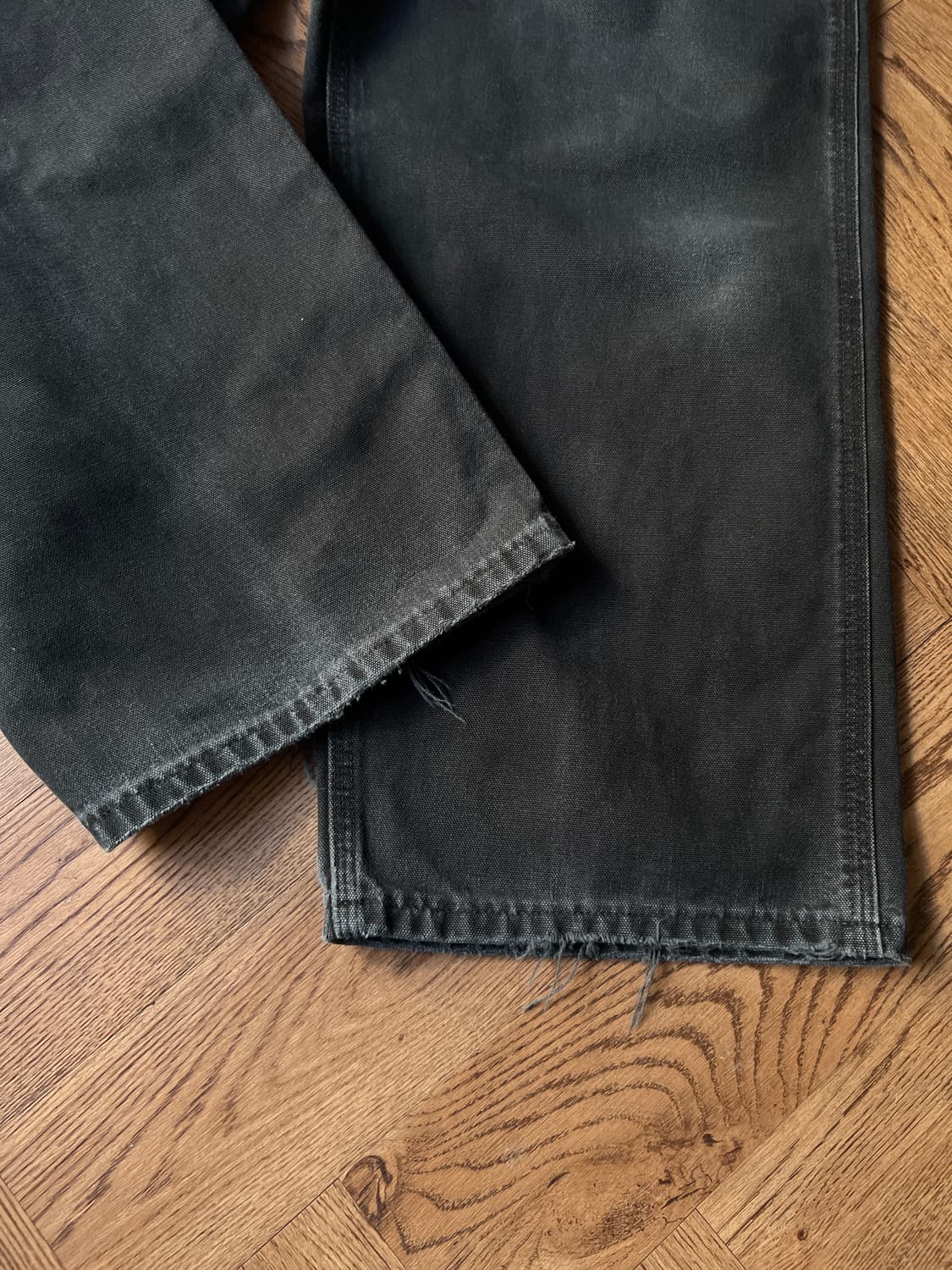 [35]칼하트 USA 데미지드 워싱 블랙 싱글니 카펜터 워크 팬츠 상품이미지7