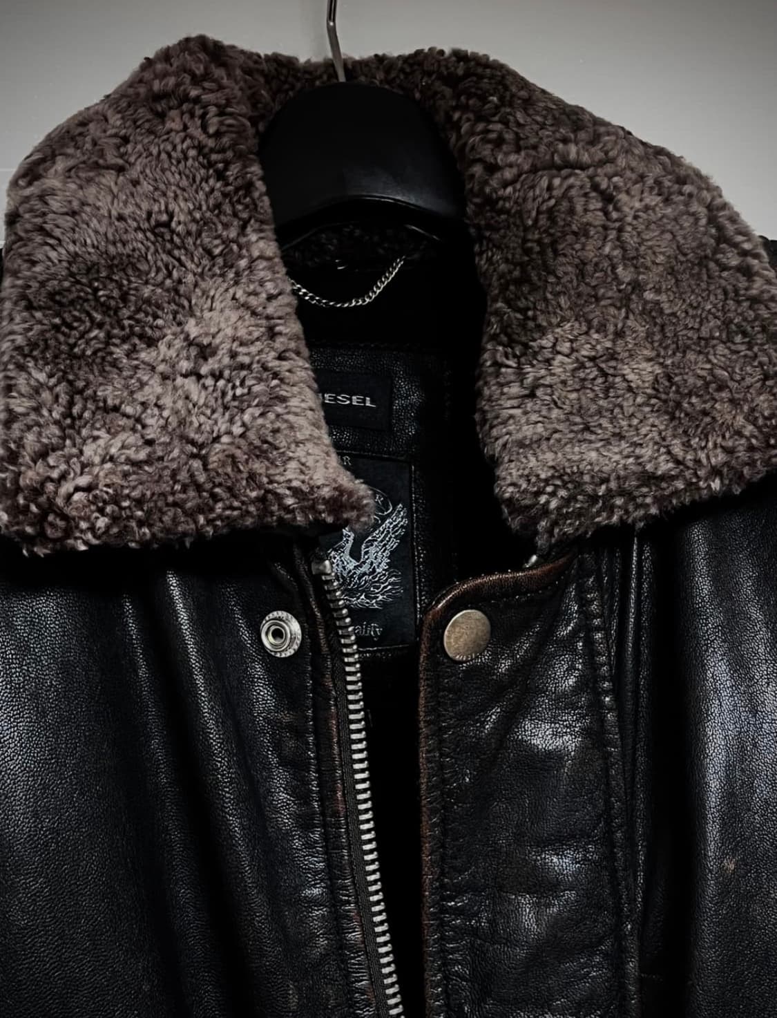 디젤 램스킨 봄버 자켓 상품이미지6