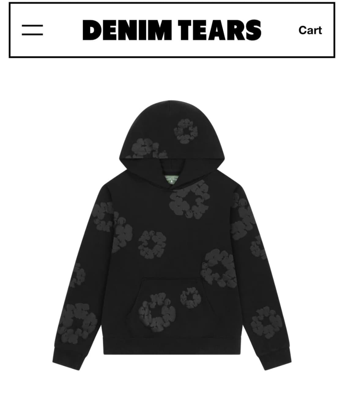 데님티어스 모노 코틈 블랙 후드 2XL 상품이미지1