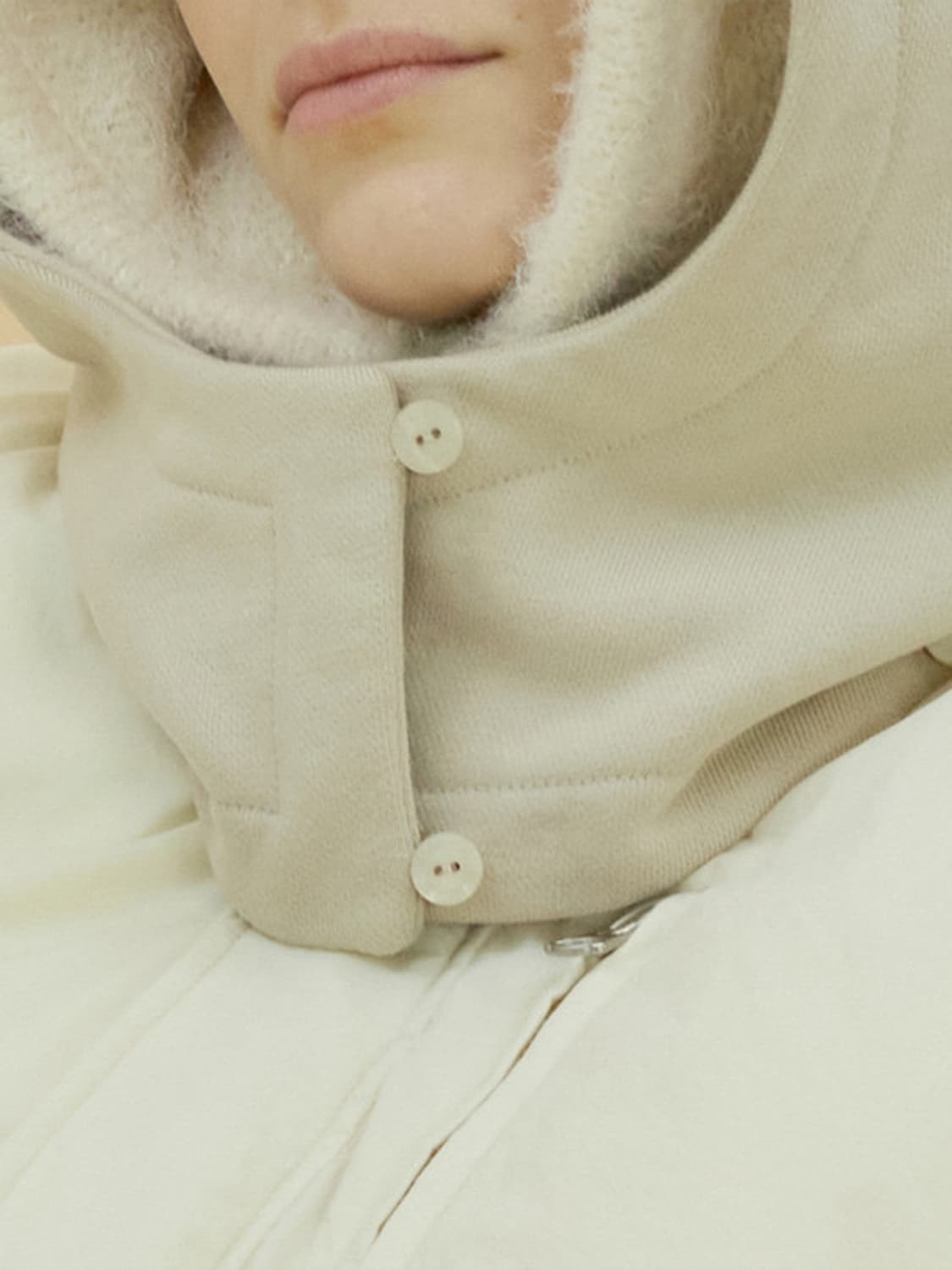 13MONTH 후드 패딩 아이보리 상품이미지4