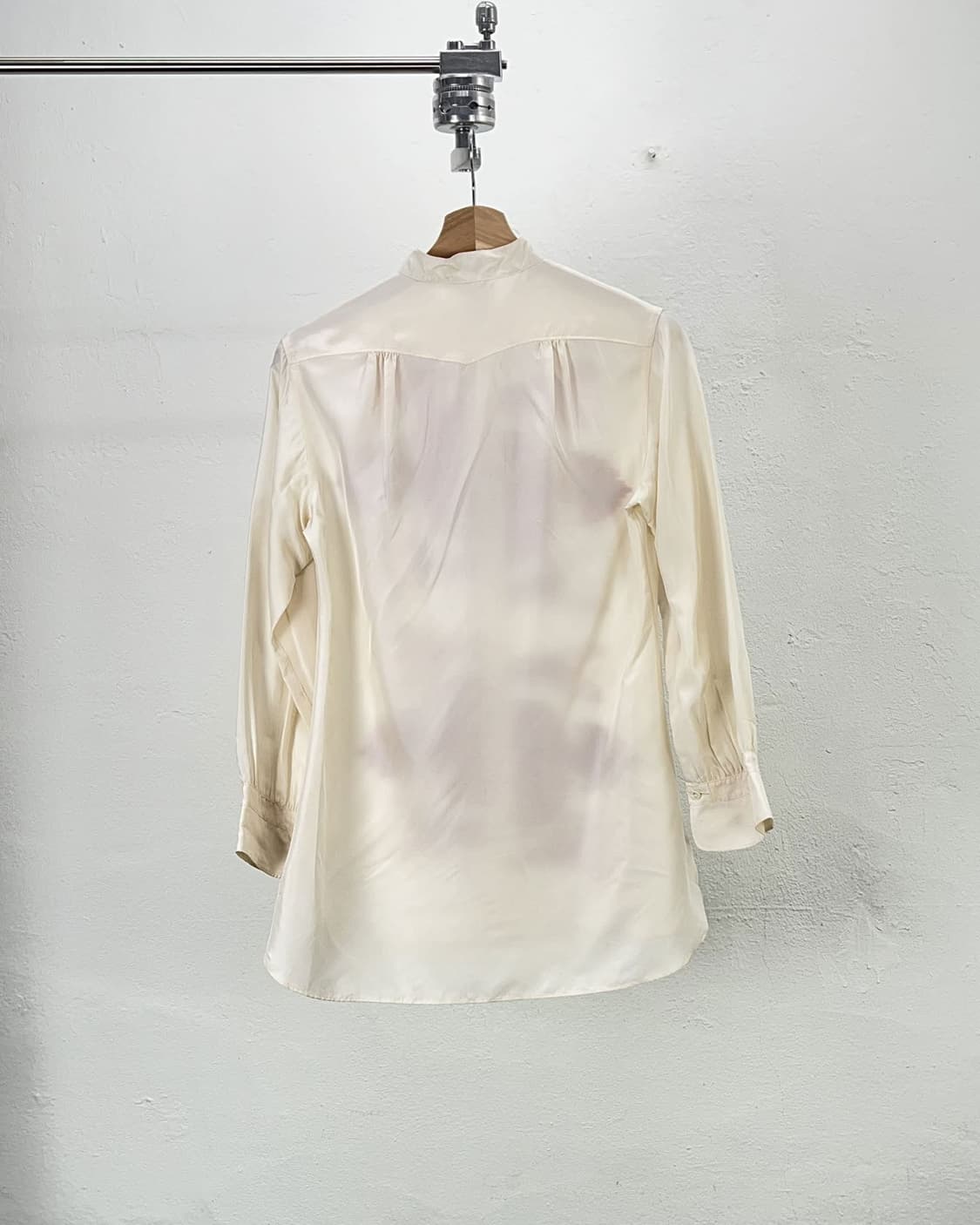 질샌더 아이보리 이캇 스탠드 카라 트윌 셔츠 상품이미지6