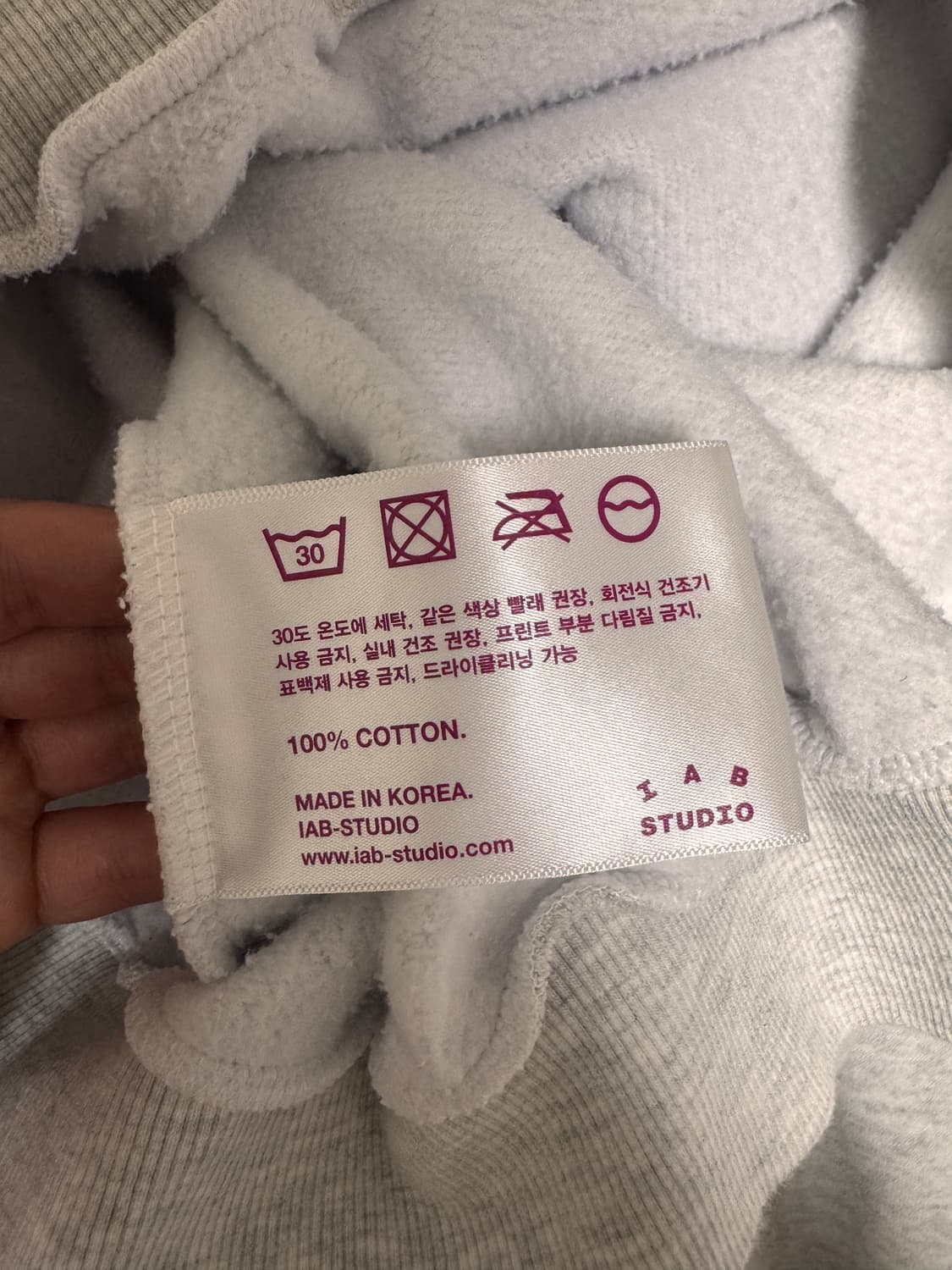 아이앱 스튜디오 하프 집 풀오버 라이트 그레이 상품이미지5
