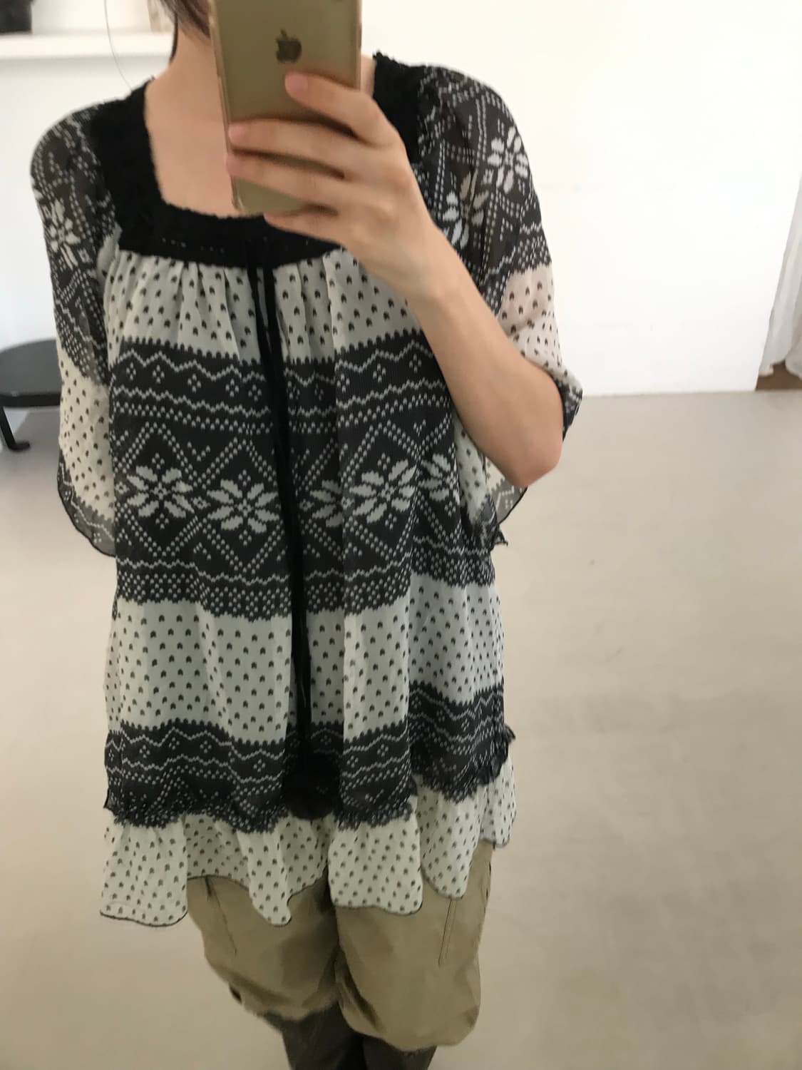 vintage pattern blouse 상품이미지6
