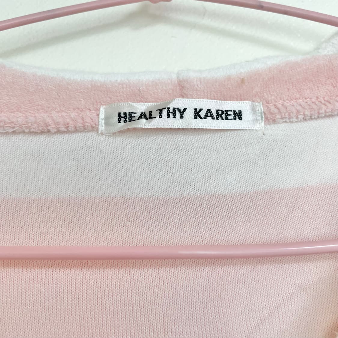 Healthy karen 핑크 스트라이프 갸루 홈웨어 히메갸루 러블리갸루 상품이미지5