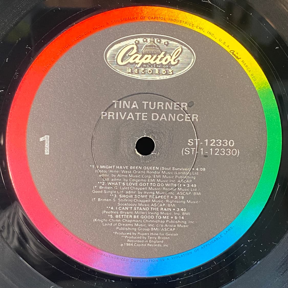 (중고LP-소울) Tina Turner -Private Dancer 상품이미지4