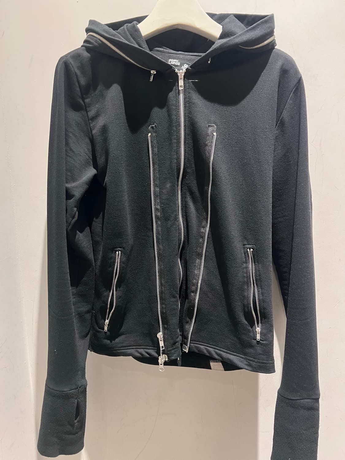 ppfm 사선 지퍼 후드집업 상품이미지3