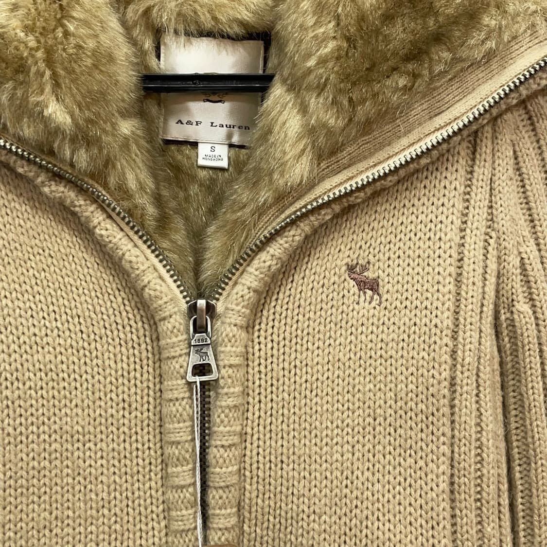 Abercrombie Fur-Lined Knit Zip Hoodie 상품이미지4
