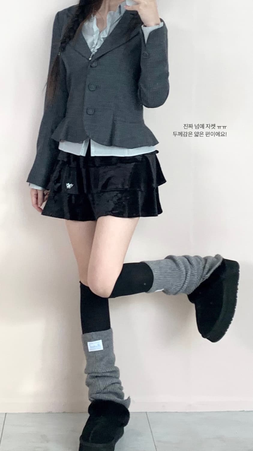 L'est rose 레스트로즈 챠콜 러블리자켓 상품이미지1