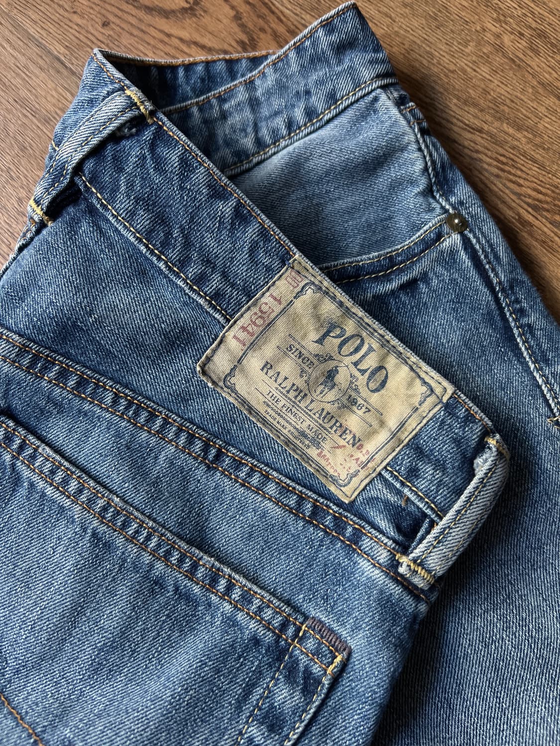 [31]폴로 랄프로렌 650 빈티지 워싱 스트레이트 데님 팬츠 상품이미지5
