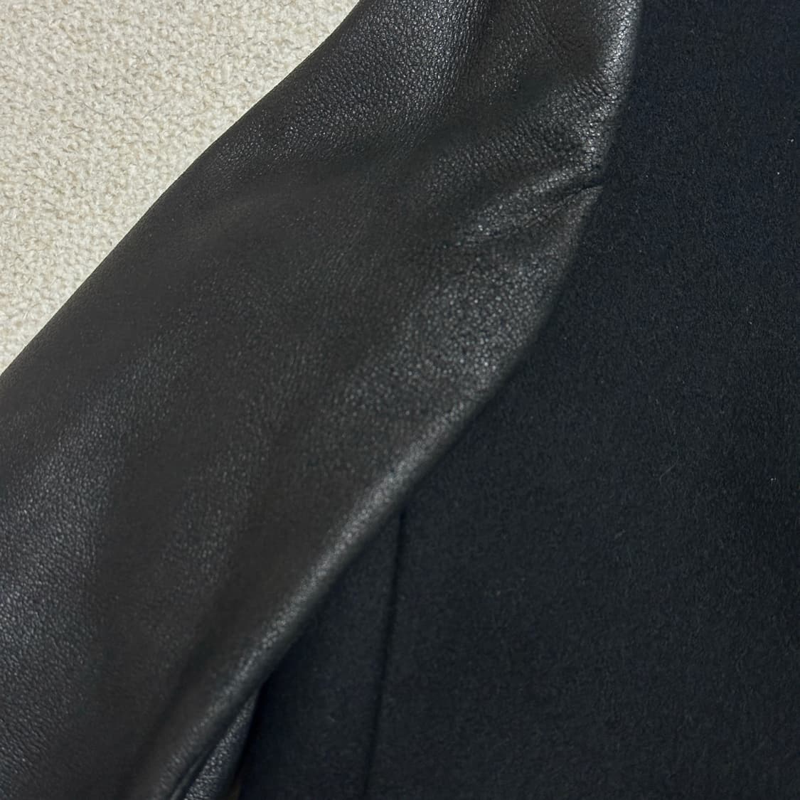 띠어리 울캐시미어 레더 코트 상품이미지9