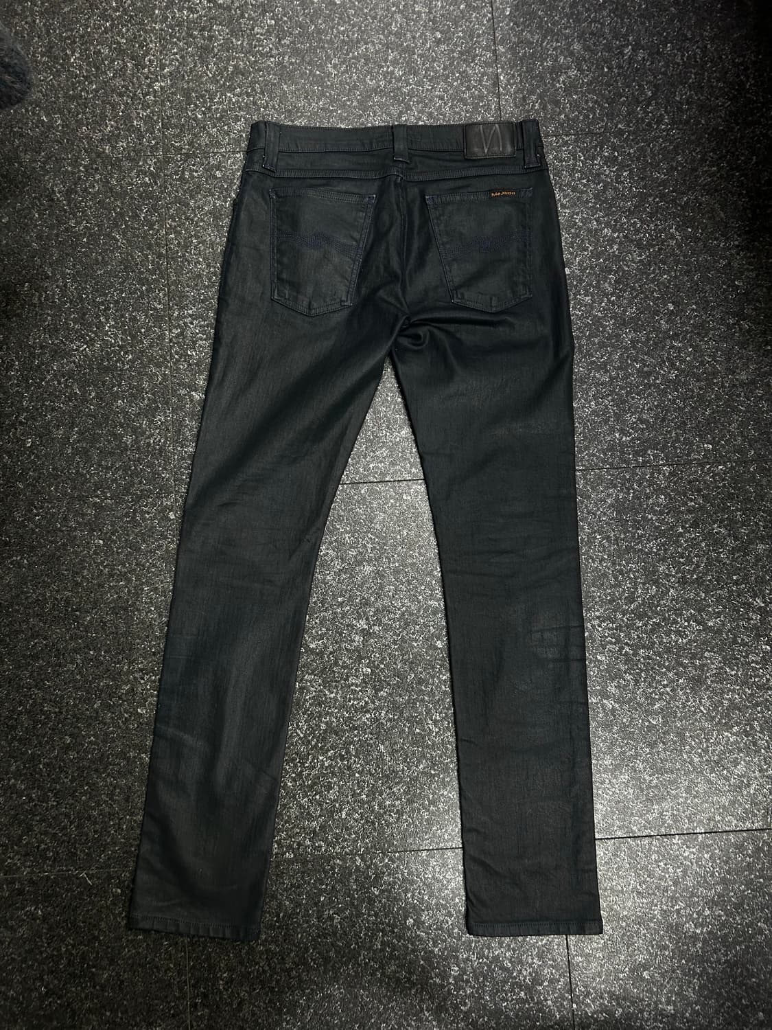 누디진(Nudie Jeans) 세미스판 블랙 코팅 데님 청바지 30~32 상품이미지2