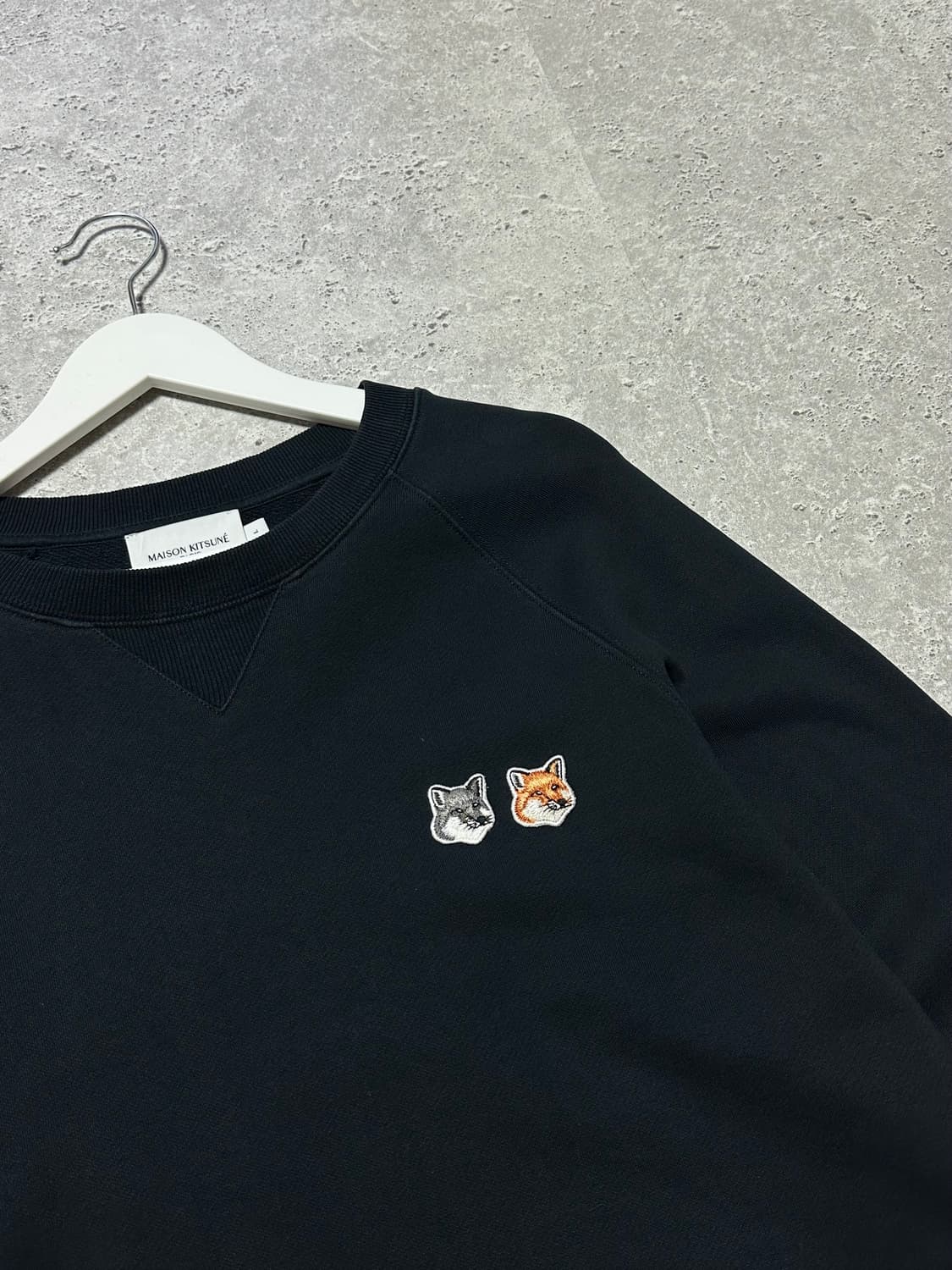 메종키츠네 더블폭스 로고 블랙 맨투맨 상품이미지2