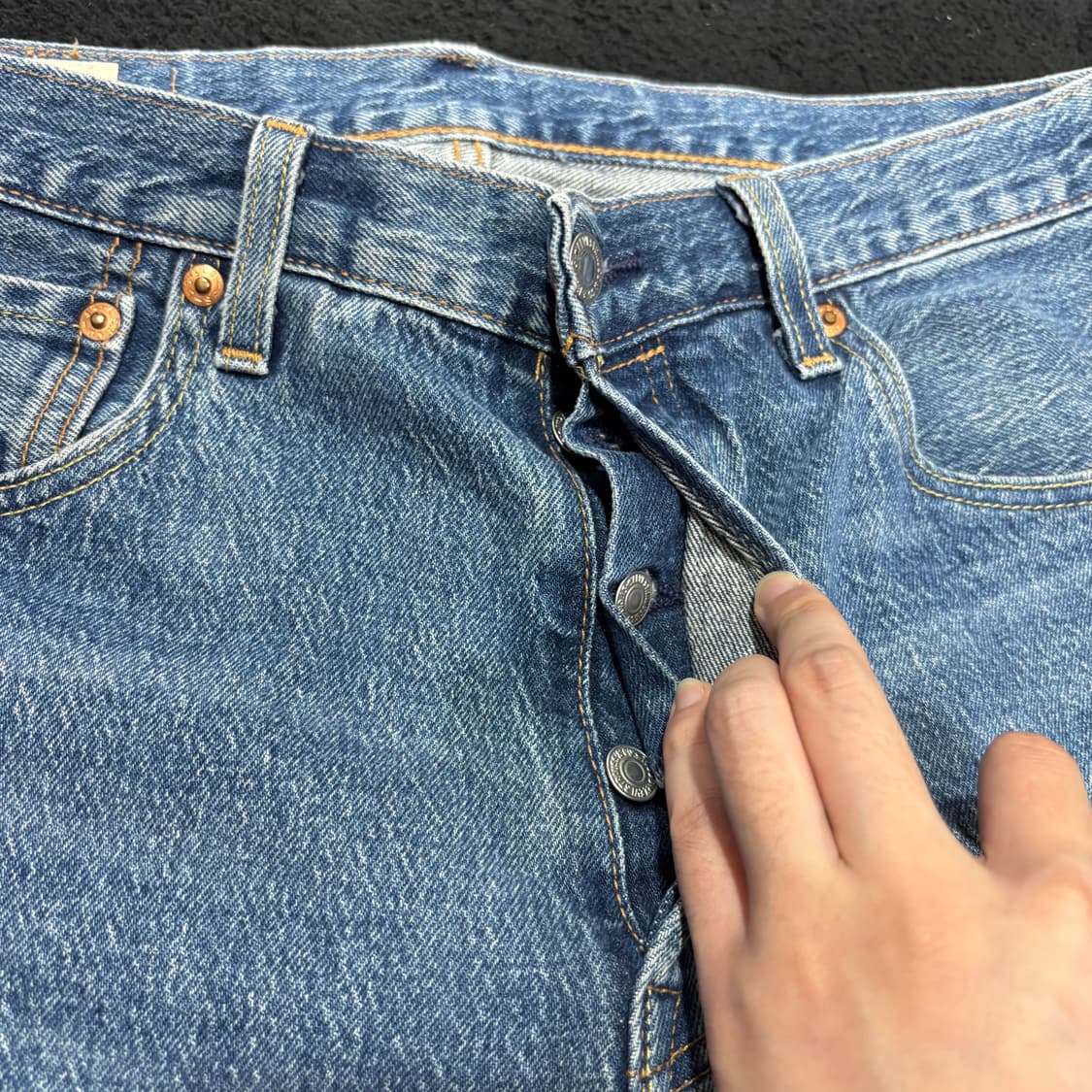 30 리바이스501 93 중청 크롭 데님팬츠 상품이미지4