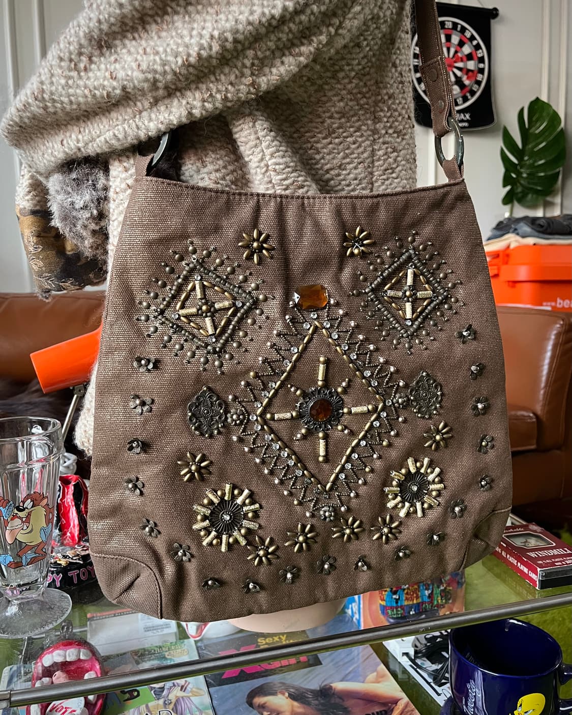 ~1990s Indian Jewelry Trim Shoulder Bag 상품이미지2