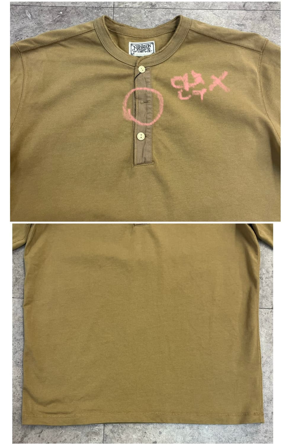 브론슨 헨리넥 긴팔티 베이지 L #csz4130 상품이미지5